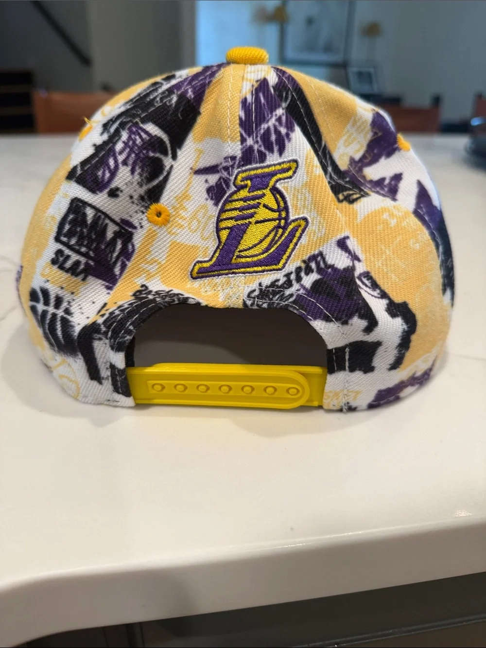 NBA Kids Snapback Hat in Yellow and Purple